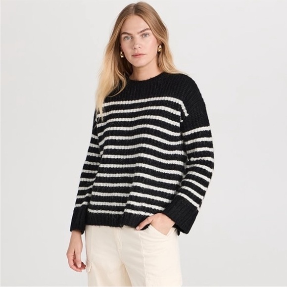 Alex Mill NORMANDIE STRIPE SWEATER XL Alpaca blend - Picture 2 of 9